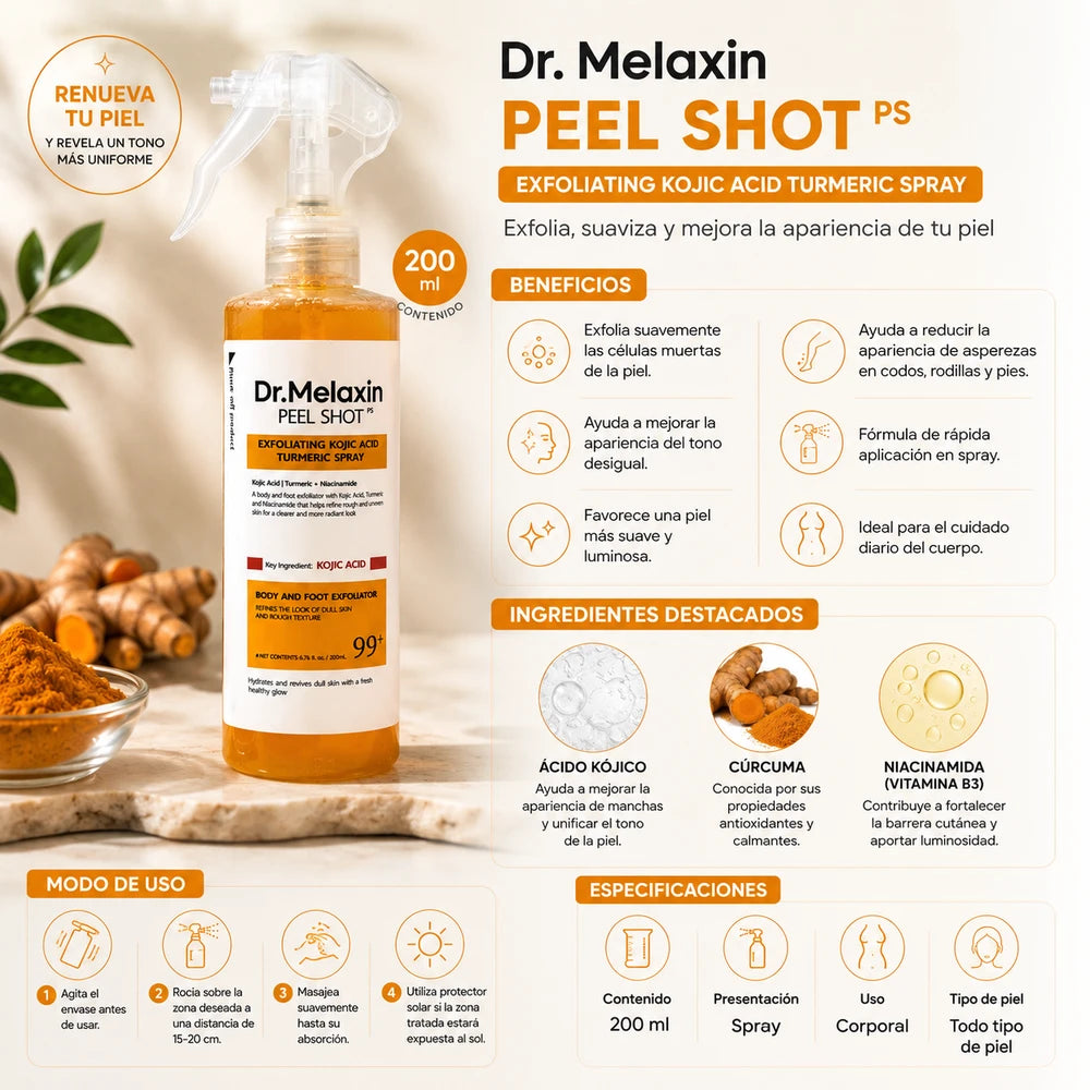 DR. MELAXIN PEEL SHOT™ – PIEL MÁS LIMPIA Y SUAVE