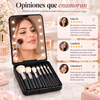 ESPEJO LED PORTÁTIL + SET DE 8 BROCHAS ✨